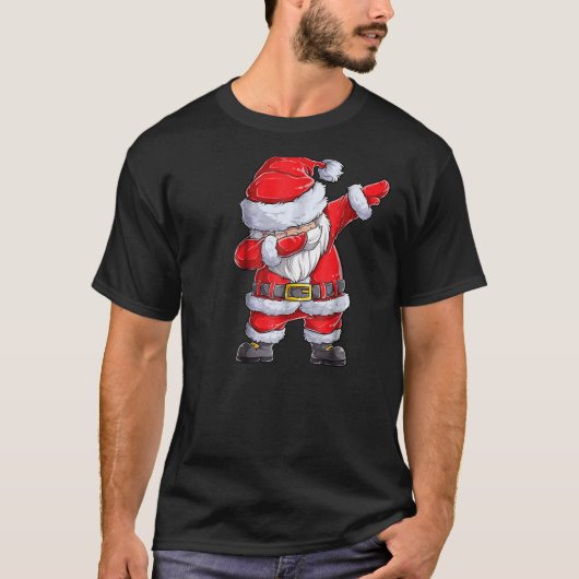 Kerstborden van Santa Shirt Kinderen Mannen (Voorkant)