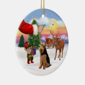 Kerstborden - Welsh Terrier Keramisch Ornament (Rechts)
