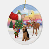 Kerstborden - Welsh Terrier Keramisch Ornament (Links)