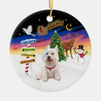 Kerstborden - West Highland Terrier #3 Keramisch Ornament