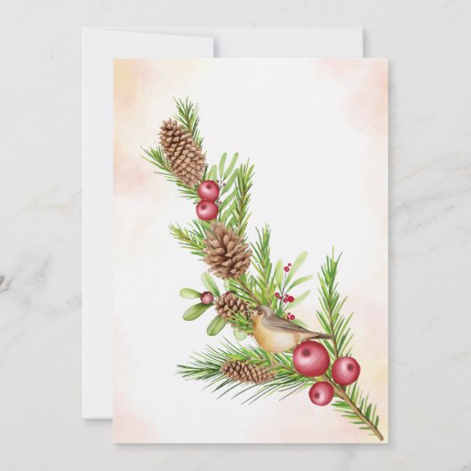 Kerstborrel & -Biertjes Koppels Shower Kaart (Achterkant)