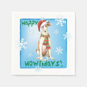 kerstBorzoi Napkins Servet