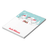 kerstbos Arctische koeien Notitieblok (Gedraaid)