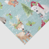 kerstbos Deer Beer Animals Dusta Blue Tissuepapier (Detail)