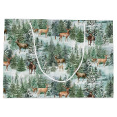 Kerstbos Deer Holiday Groot Cadeauzakje (Achterkant)