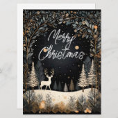 Kerstbos Feestdagenkaart (Voorkant / Achterkant)