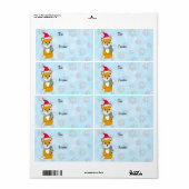 Kerstbos Fox van en naar Etiket (Full Sheet)