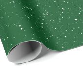 Kerstbos Groen met witte sneeuw Cadeaupapier (Rol Hoek)