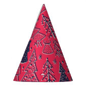 Kerstbos: Wintersilhouet behang. Feesthoedjes (Links)