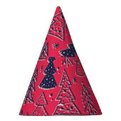 Kerstbos: Wintersilhouet behang. Feesthoedjes (Rechts)