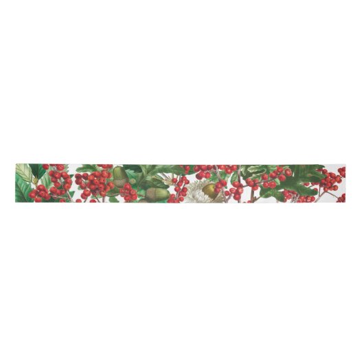 kerstbosbessen met feestbessen op de Evergreen Lint (Voorkant)