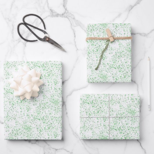 Kerstbosgroen verzadigde textuurspeckkel inpakpapier vel (Voorkant)