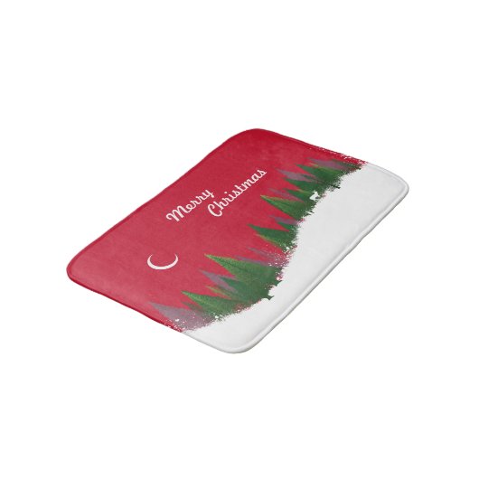 kerstBossen Scene Bath Mat (Gekanteld)