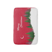 kerstBossen Scene Bath Mat (Voorkant Verticaal)