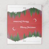 kerstBossen Scene Escort Kaart (Buitenkant ongevouwen)