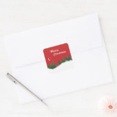 KerstBossen Scene Square Stickers (Envelop)