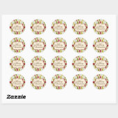 Kerstbossticker Ronde Sticker (Vel)