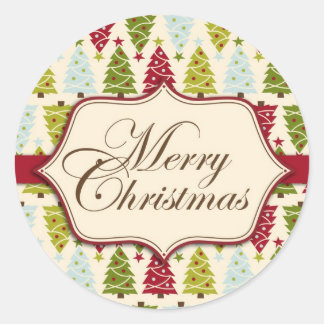 Kerstbossticker Ronde Sticker