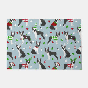 KerstBoston Terrier Deurmat