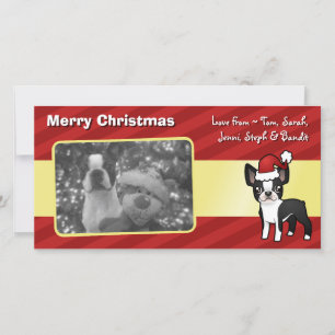 KerstBoston Terrier Feestdagenkaart