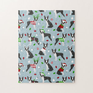 KerstBoston Terrier Legpuzzel