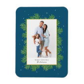 Kerstbotanicals groen Eenvoudige elegante foto Magneet (Verticaal)