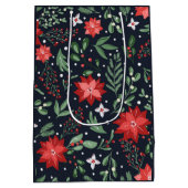 kerstbotanische bessen boerderij land WR Medium Cadeauzakje (Achterkant)