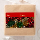 Kerstboten Colorful Festive Holiday Etiket (Insitu)