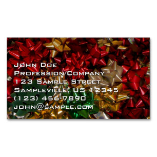 Kerstboten Colorful Festive Holiday Magnetisch Visitekaartje