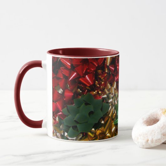 Kerstboten Colorful Festive Holiday Mok (Met donut)