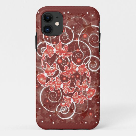 Kerstboten en -sterren met elegante en uisterstaar Case-Mate iPhone case (Achterkant)