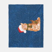 Kerstboten Fleece Deken (Voorkant)