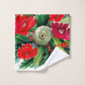 KerstBouquet Bad Handdoek (Wasdoekje)
