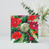 KerstBouquet Feestdagenkaart (Staand voorkant)