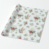 KerstBouquet met Cranberry Cadeaupapier (Uitgerold)