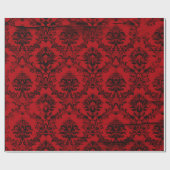 KerstBourgogne Red Damask Cadeaupapier (Vlak)
