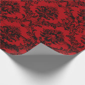 KerstBourgogne Red Damask Cadeaupapier (Hoek)