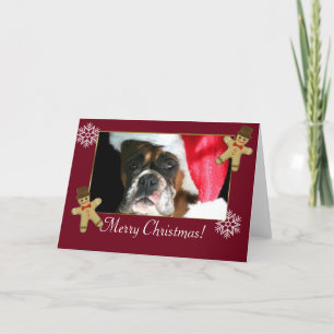 Kerstboxer Dog Feestdagen Kaart