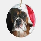 kerstboxer Dog Keramisch Ornament (Links)