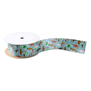 Kerstboxer Dog Satin Lint