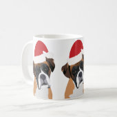 kerstboxer koffiemok (Voorkant links)