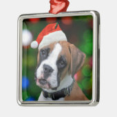 kerstboxer metalen ornament (Links)