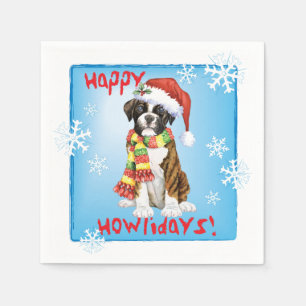 Kerstboxer Napkins Servet