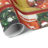 Kerstboxerpuppy wrapons papier (Rol Hoek)