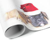 kerstboxershondpakpapier cadeaupapier (Rol Hoek)