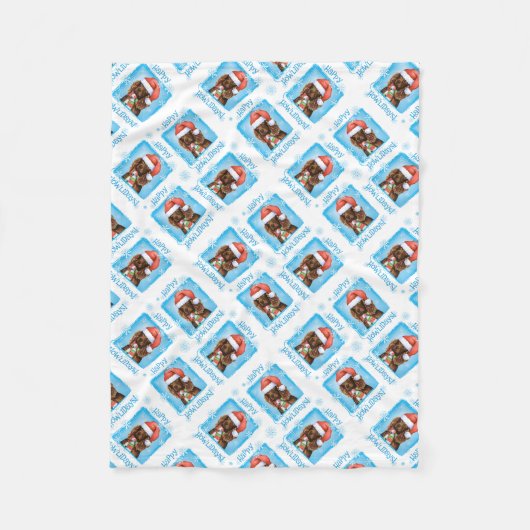 Kerstboykin-Spanjaard Fleece Deken (Voorkant)