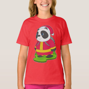 Kerstbrandweer Panda T-shirt