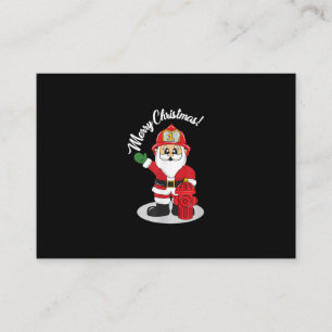 Kerstbrandweerman, Santa Winter Visitekaartje