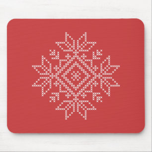 Kerstbrei-snowflake, seizoensgebonden muismat