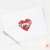 Kerstbreiwerk Hart Sticker (Envelop)